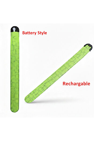 Choice4 سوار ذراع قابل لإعادة الشحن، أخضر اللون، قطعة واحدة، للجري الليلي، مز...