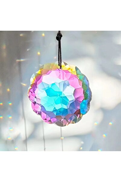 Choice3 زينة شمسية كريستالية متعددة الأشكال على شكل زهرة عباد الشمس، موشور قو...