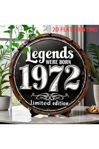 Choice لوحة معدنية دائرية مسطحة ثنائية الأبعاد، مقاس 20.32 × 20.32 سم، قطعة و...