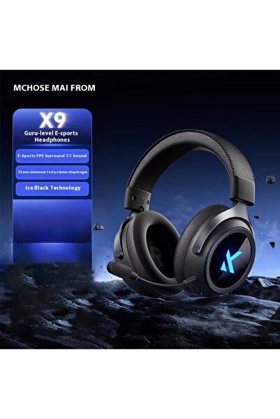 Choice1 X9 Black 2025 Mchose X9 Headphone 3 Mode Bluetooth Headset Surround S...