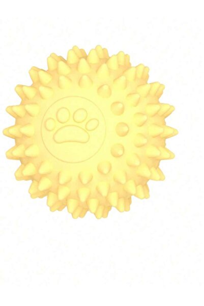 Choice3 كرة مضغ صفراء تفاعلية للكلاب الصغيرة والكبيرة والقطط، لتنظيف أسنان ال...