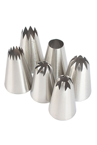 Choice مجموعة رؤوس تزيين الكوكيز المعدنية الكبيرة من 6jiantao، 6 قطع، أدوات م...