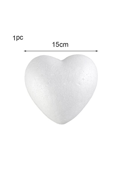 Choice 15cm-1pc 6/8.5/10/15cm Heart Foam Mould White Craft Balls Styrofoam Mo...
