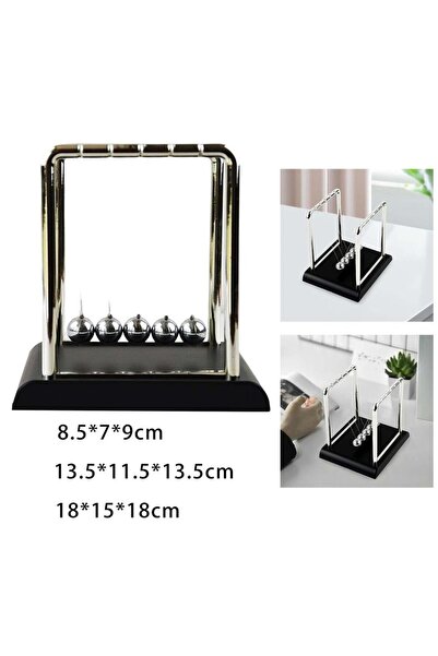 Choice M Cradle Pendulum Balance Steel Balls Physics Learning with Wooden Sta...