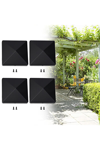 Choice1 4 قطع من أغطية حماية أعمدة السياج البلاستيكية الصلبة مقاس 4 بوصات، من...