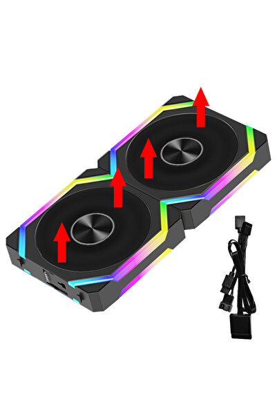 choice2 5V ARGB As Shown 2 Black Reverse Fans JUMPEAK CS120 ARGB Cooling Fan ...