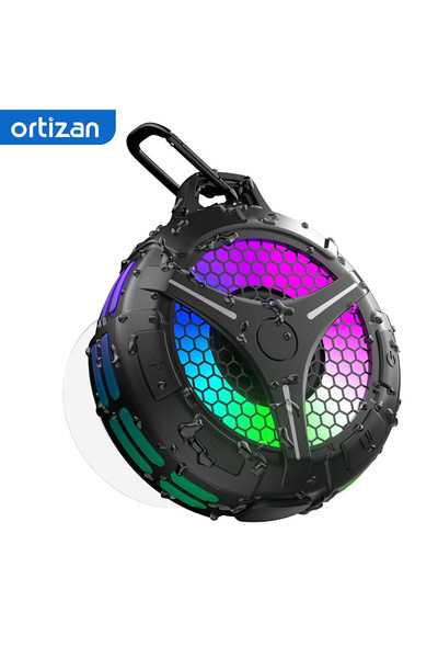 Choice مكبر صوت بلوتوث للاستحمام من أورتيزان، أسود اللون، مقاوم للماء بمعيار ...