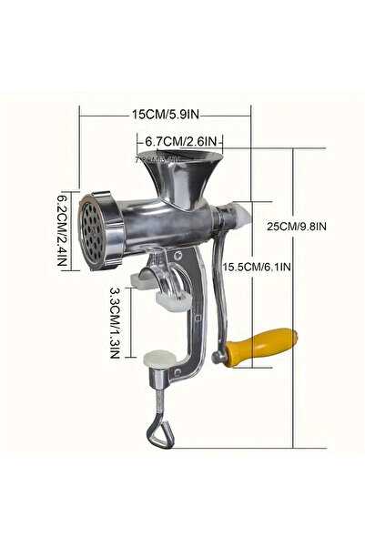 Choice مفرمة لحم يدوية فضية للخضراوات واللحوم، ضاغطة طعام غير كهربائية، مصنوع...