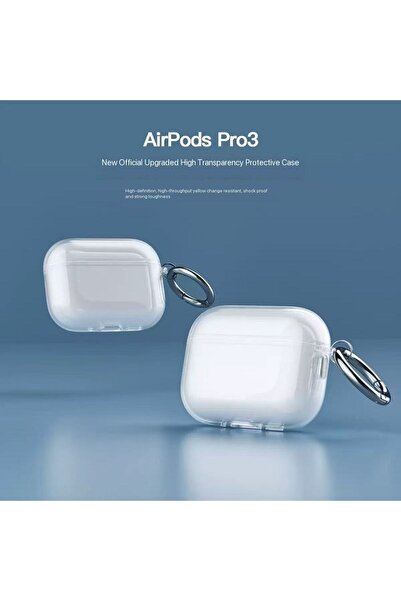 Choice جراب شفاف لسماعات AirPods Pro 3 مع حبل تعليق، جراب شفاف لسماعات AirPod...