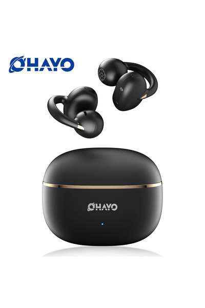Choice1 سماعات أذن لاسلكية Ohayo A7 سوداء اللون، مزودة بمشبك، تعمل بتقنية بلو...