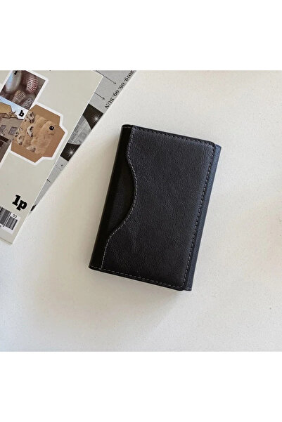 Choice3 حافظة جلد سوداء قابلة للطي مغناطيسياً محفظة حامل بطاقات، متوافقة مع أ...