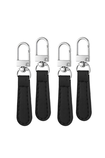choice2 Black 4pcs Zipper Pull Replacement PU Leather Handle Zipper Tag Fixer...