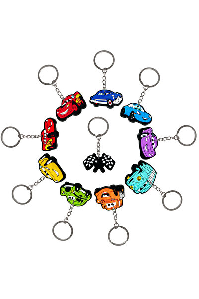 Choice10 ١٠ قطع من سلسلة مفاتيح، هدايا حفلات بطابع سيارات، أساور لايتنينغ ماك...
