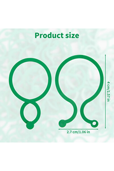 Choice Green 50pcs G656A 50Pcs 8 Word Buckle Vine Tying Clips Ring Fixing Bra...