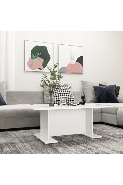 Concept Τραπεζάκι σαλονιού, λευκό, 103,5 x 60 x 40 εκ., μοριοσανίδα