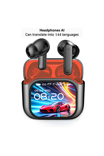 Choice1 سماعات رأس جديدة سوداء مزودة بتقنية الذكاء الاصطناعي للترجمة، سماعات ...