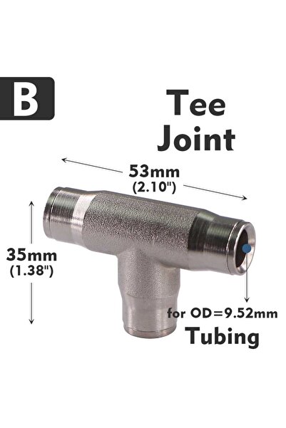 Choice43 5 قطع من موصلات نظام يحافظ على البرودة بالرذاذ عالي الضغط، مقاس 3/8 ...