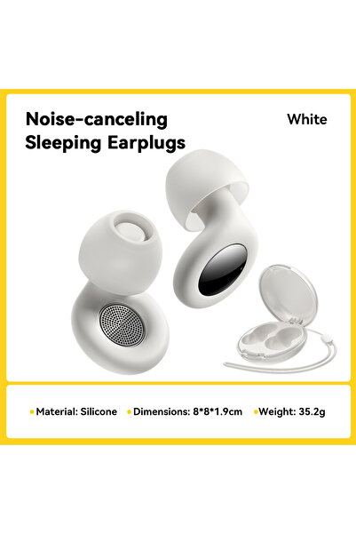 Choice سدادات أذن عازلة للضوضاء من إسيجر، لون أبيض، مصنوعة من السيليكون الناع...