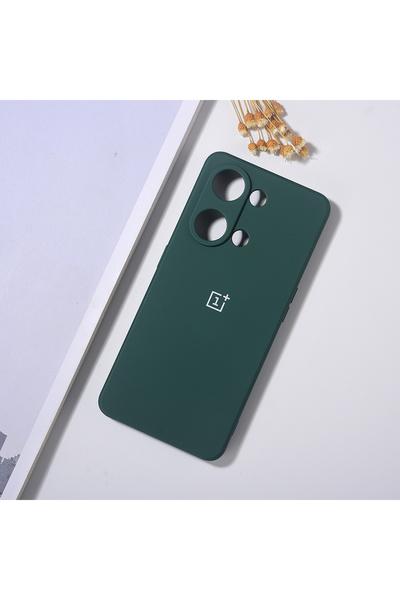 Choice6 جراب سيليكون ناعم فاخر مربع الشكل باللون الأخضر لهاتف نورد 3، متوفر أ...