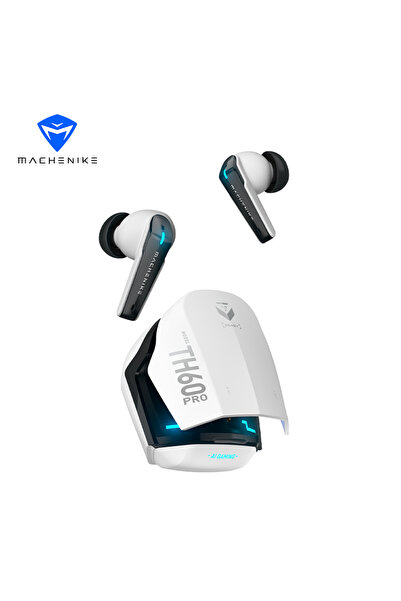 Choice سماعات رأس لاسلكية MACHENIKE TH60 AI بيضاء اللون، مزودة بمترجم ذكي، من...