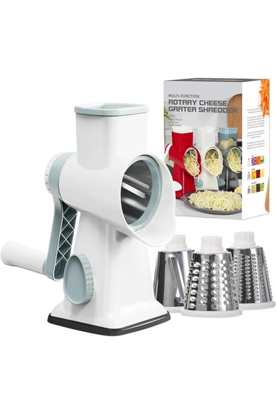 Choice مبشرة جبن دوارة بيضاء، مبشرة خضروات يدوية، مطحنة طعام متعددة الوظائف ل...