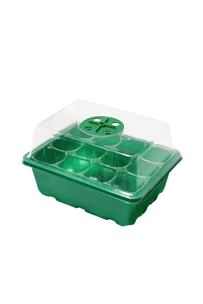 choice2 أصيص شتلات بلاستيكي ذو 12 خانة، مقاس 19×11×14، صندوق زراعة شتلات للنب...