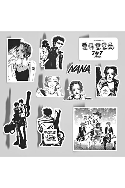 Choice ٦٦ قطعة من ملصقات نانا، ملصقات جرافيتي أوساكي نانا، ملصقات سوداء وبيضا...