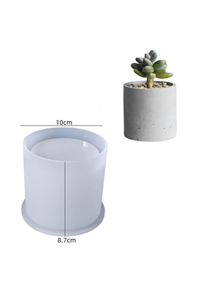 Choice7 قالب وعاء دائري، قالب سيليكون لوعاء زهور دائري ومربع، حامل أقلام من ا...