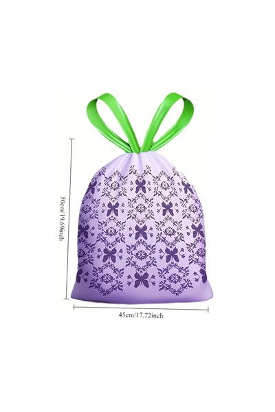 Choice 50pcs 50pcs Large Capacity Lavender Drawstring Trash Bags with Handles...