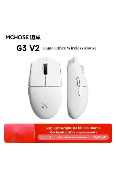 choice2 ماوس MCHOSE G3 V2 اللاسلكي للرياضات الإلكترونية ، خفيف، بثلاثة أوضاع،...