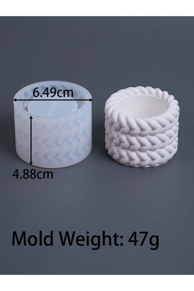 choice2 3 floors 1/2/3/4 Floors Hemp Rope Candle Jar Silicone Mold DIY Handma...