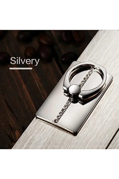 Choice حامل حلقي فضي دوار 360 درجة للهاتف، حامل معدني عالمي للهاتف، مانع للان...