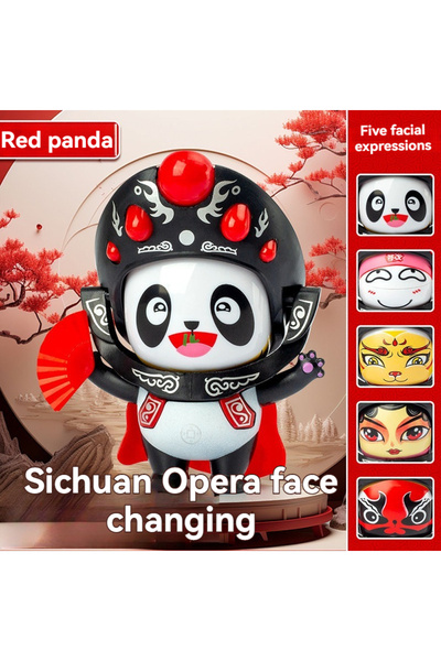 Choice1 دمية باندا حمراء، دمية باندا متغيرة الوجه، مستوحاة من ثقافة أوبرا سيت...