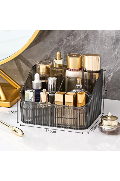 Choice6 As shown As shown Large grey Plastic Makeup Bathroom Storage Box Cosm...