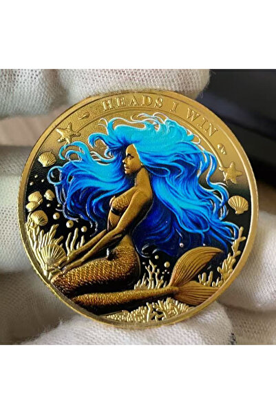 Choice1 Golden Exquisite Mermaid Decision Coin Souvenir Tail You Lose Metal C...
