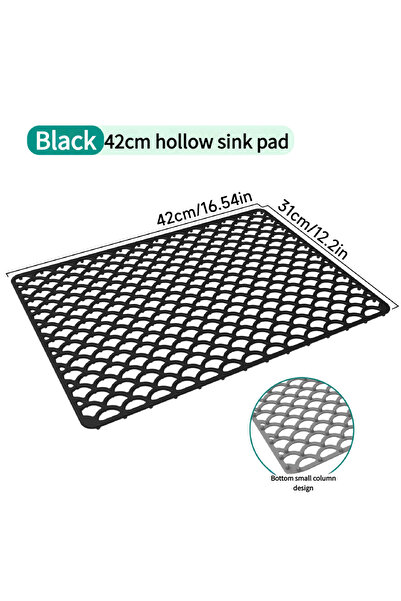 choice2 Silicone Sink Mat 42WK- Black 42/46CM Kitchen No holes Silicone Sink ...