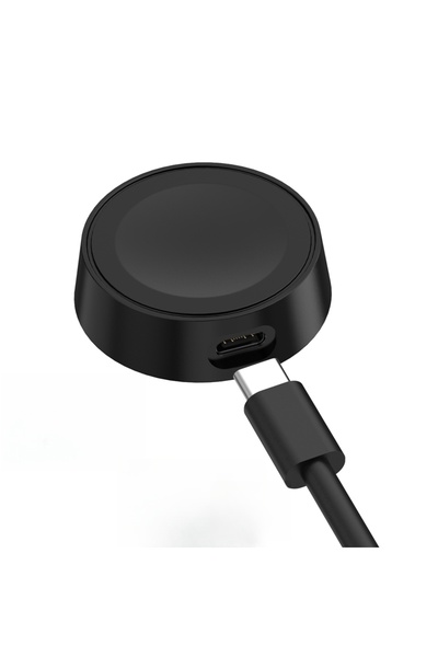 Choice1 شاحن ساعة لاسلكي محمول أسود اللون مزود بكابل من النوع C، متوافق مع سا...