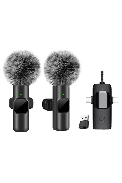 Choice1 ميكروفونان لاسلكيان 4 في 1 من هوت 2025، متوافقان مع أجهزة آيفون وأندر...