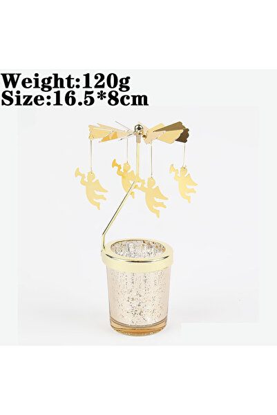 Choice 5 Love Wedding Candle Holders Snowflake Deer Fairy Rotating Candlestic...