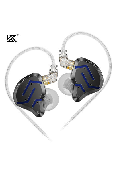 Choice5 Blue NO MIC KZ ZSN Pro 2 Hybrid Drive 1BA+1DD In Ear Metal Earphones ...