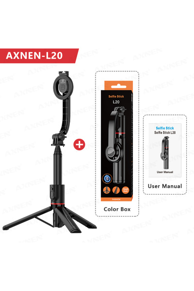 Choice AXNEN - L20 عصا سيلفي مغناطيسية ثلاثية القوائم مع جهاز تحكم عن بعد لاس...