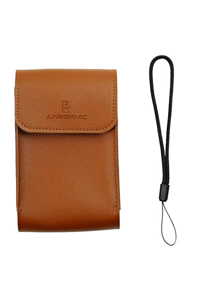 Choice Brown Carrying Case PU Leather Shkproof Portable Storage Bag with Lany...