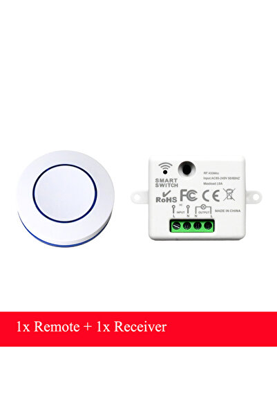 choice2 1x receiver 1xRC CENFAYA 433HMz Wireless Light Switch RF Round Button...