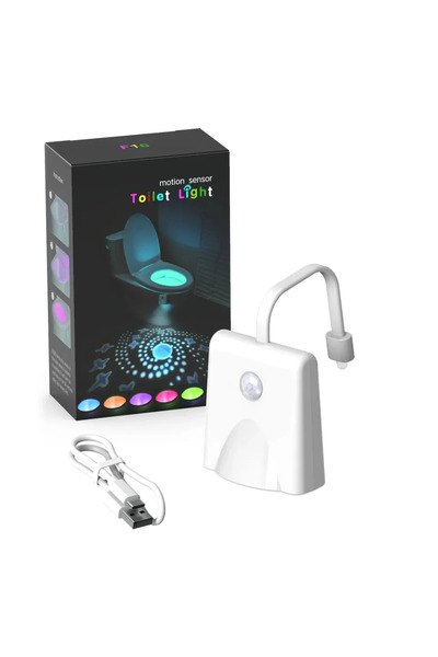 Choice1 شحن مصباح ليلي LED لاسلكي مزود بمستشعر حركة، بثمانية ألوان متغيرة RGB...