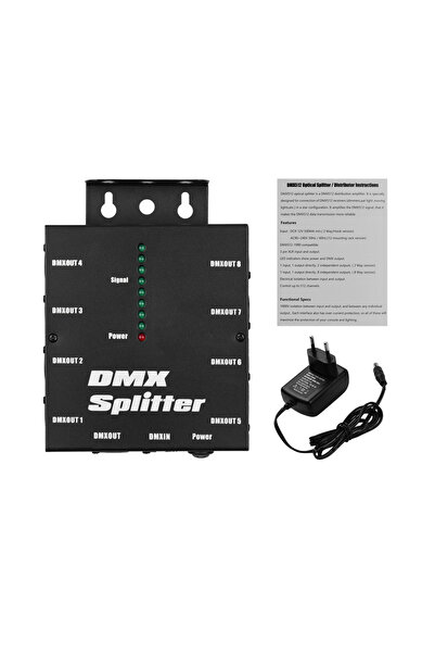 Choice EU Plug DMX512 DMX512 1 Direct Input & Output 8 Independent Outputs Op...