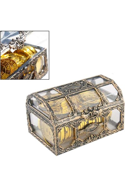 Choice صندوق كنز أسود، صندوق كنز بلاستيكي شفاف، صندوق كنز قراصنة، حاوية تخزين...