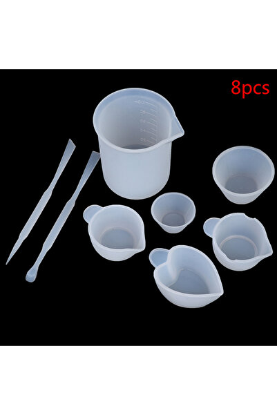 Choice1 مجموعة أدوات سيليكون لقياس وخلط الراتنج، تتضمن كوبًا ومقلاة، وأداة غر...