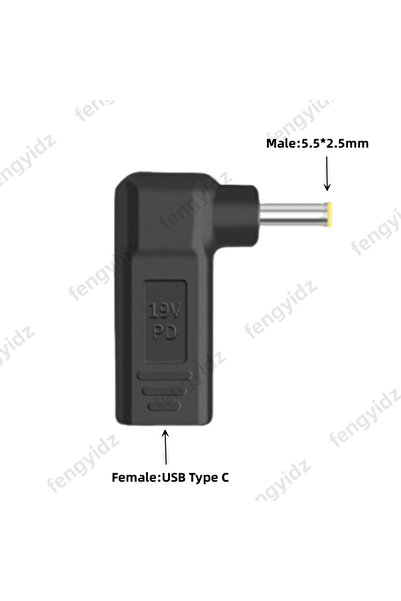 Choice4 5.5-2.5mm Laptop Power Adapter Connector Dc Plug USB Type C Female to...