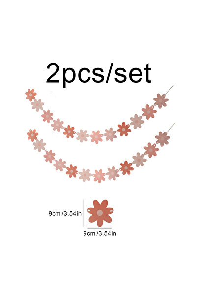 Choice أزهار الأقحوان الوردية المتدرجة تسحب اللافتة لتزيين ديكورات حفلة العيد.