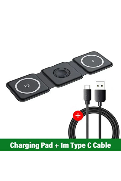 Choice1 شاحن لاسلكي مكتبي من فيكيفون مع كابل، 3 في 1، لشحن الهواتف، متوافق مع...